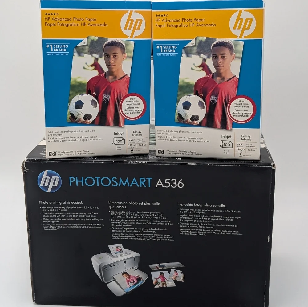 HP Photosmart A536 Digital Photo Inkjet Color Printer (Sealed Retail Box)